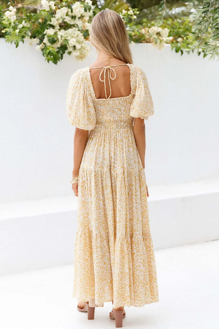 Robe Midi Femme avec Encolure Carrée Lucyle