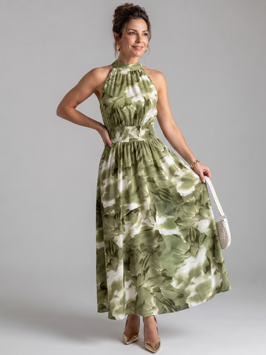 Robe Midi Femme avec Imprimé Abstrait Lucyle