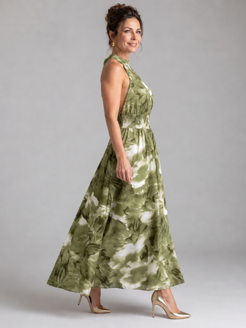 Robe Midi Femme avec Imprimé Abstrait Lucyle