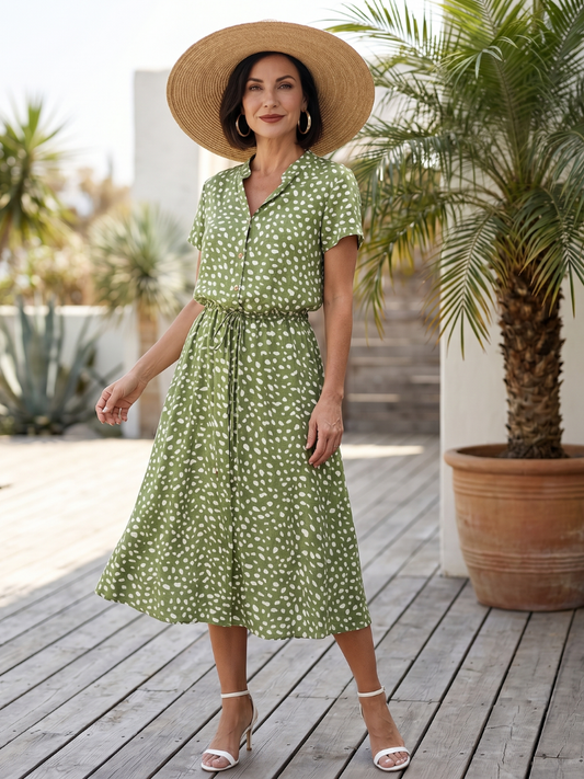 Robe Midi Femme avec Imprimé Doux Lucyle