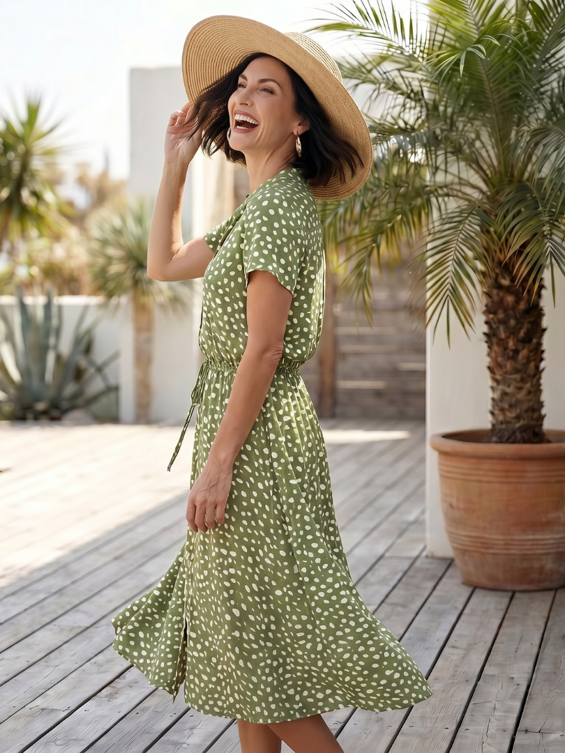 Robe Midi Femme avec Imprimé Doux Lucyle