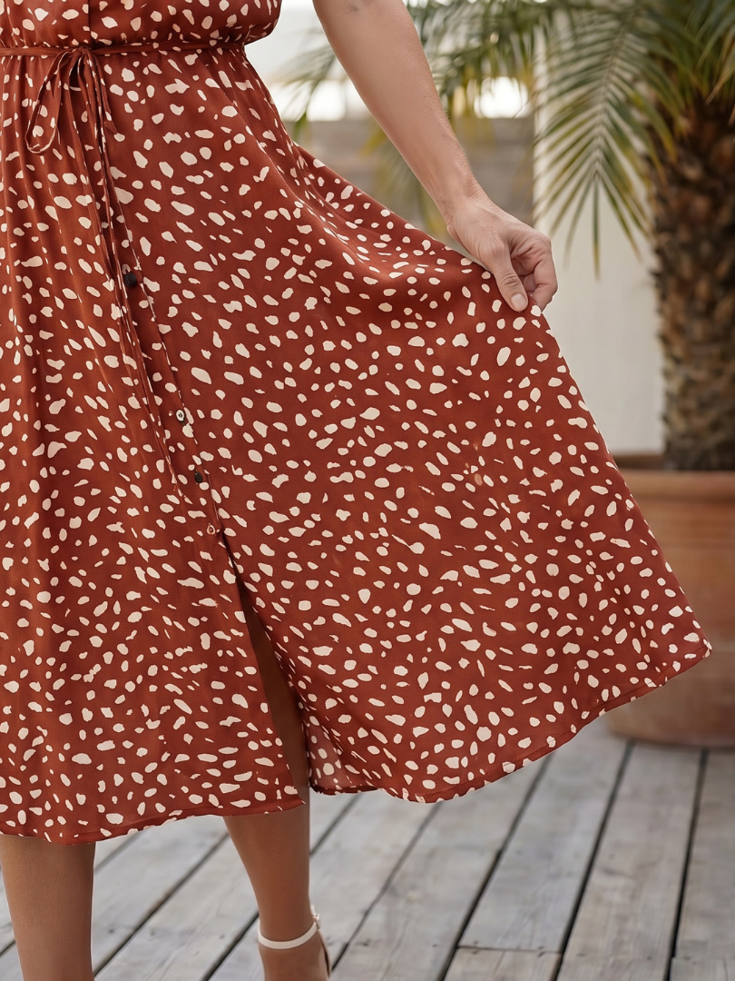 Robe Midi Femme avec Imprimé Doux Lucyle