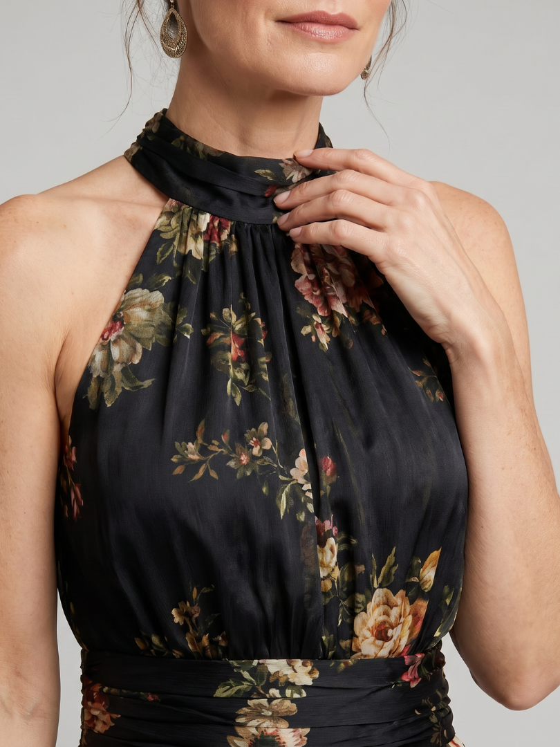 Robe Midi Femme avec Imprimé Floral Lucyle