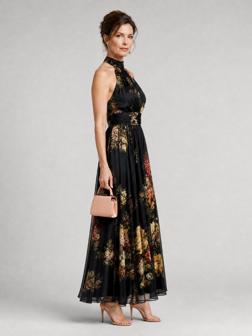 Robe Midi Femme avec Imprimé Floral Lucyle