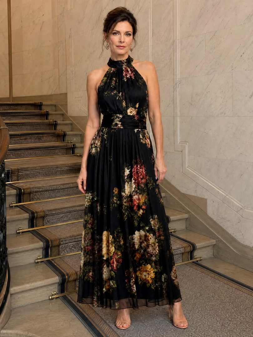Robe Midi Femme avec Imprimé Floral Lucyle