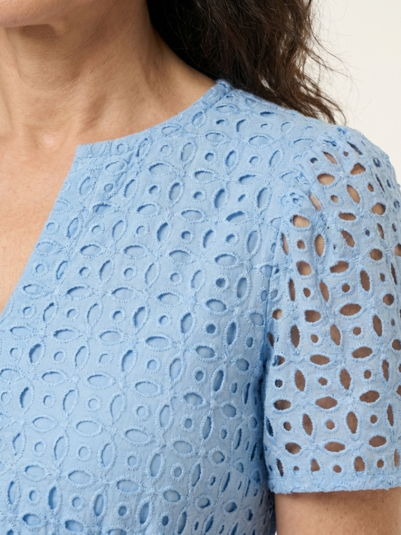 Robe Midi Femme avec Manches Courtes et Tissu Léger Lucyle