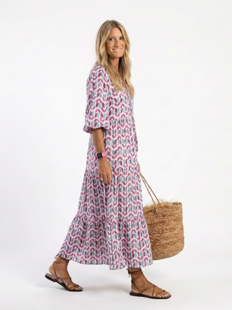 Robe Midi Femme avec Manches Longues Chic Lucyle