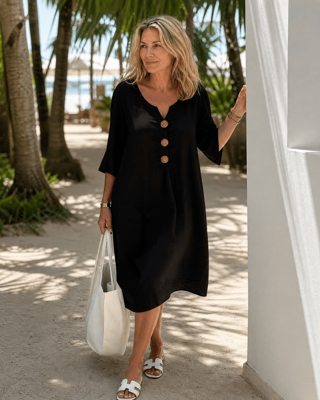 Robe Midi Femme avec Manches Ruchées Lucyle