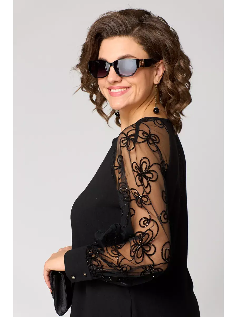 Robe Midi Femme avec Manches Transparentes Lucyle