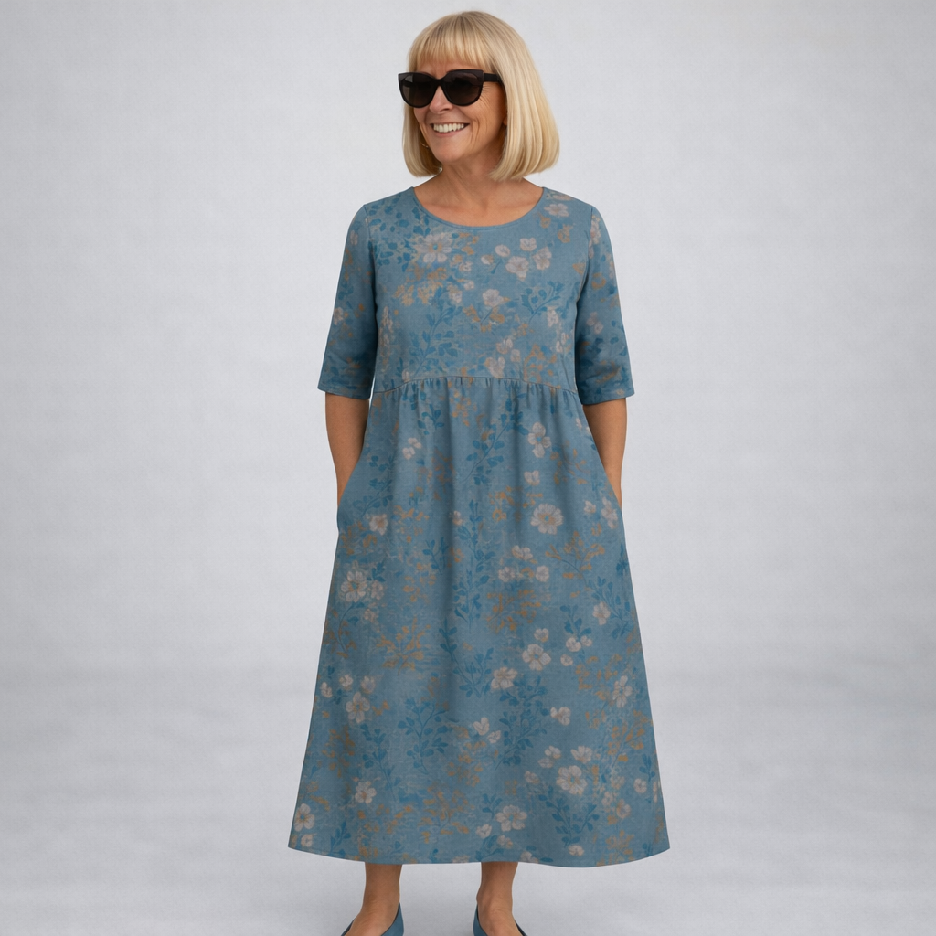 Robe Midi Femme avec Poches Latérales Chic Lucyle