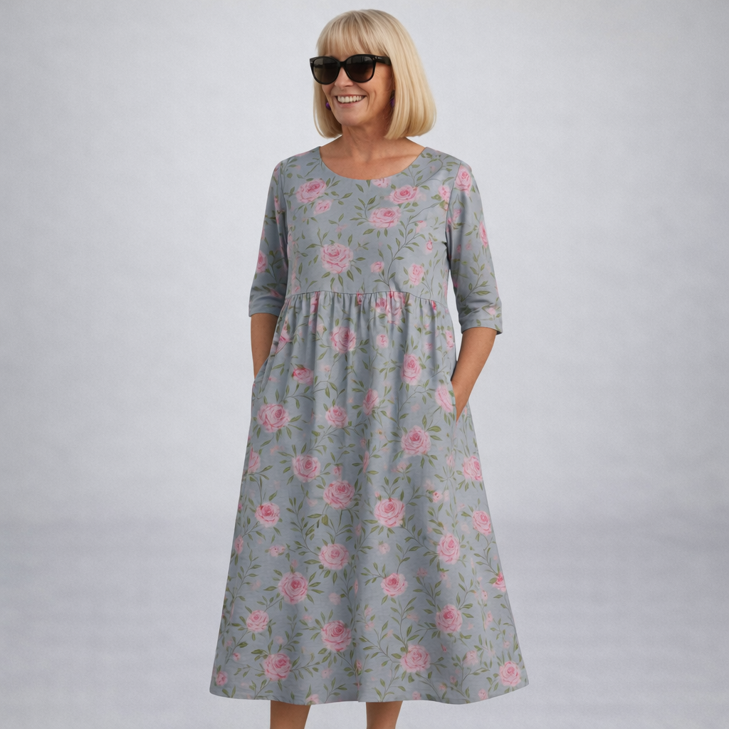 Robe Midi Femme avec Poches Latérales Chic Lucyle