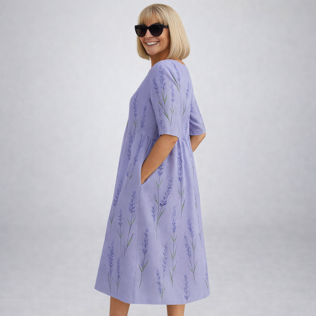 Robe Midi Femme avec Poches Latérales Chic Lucyle