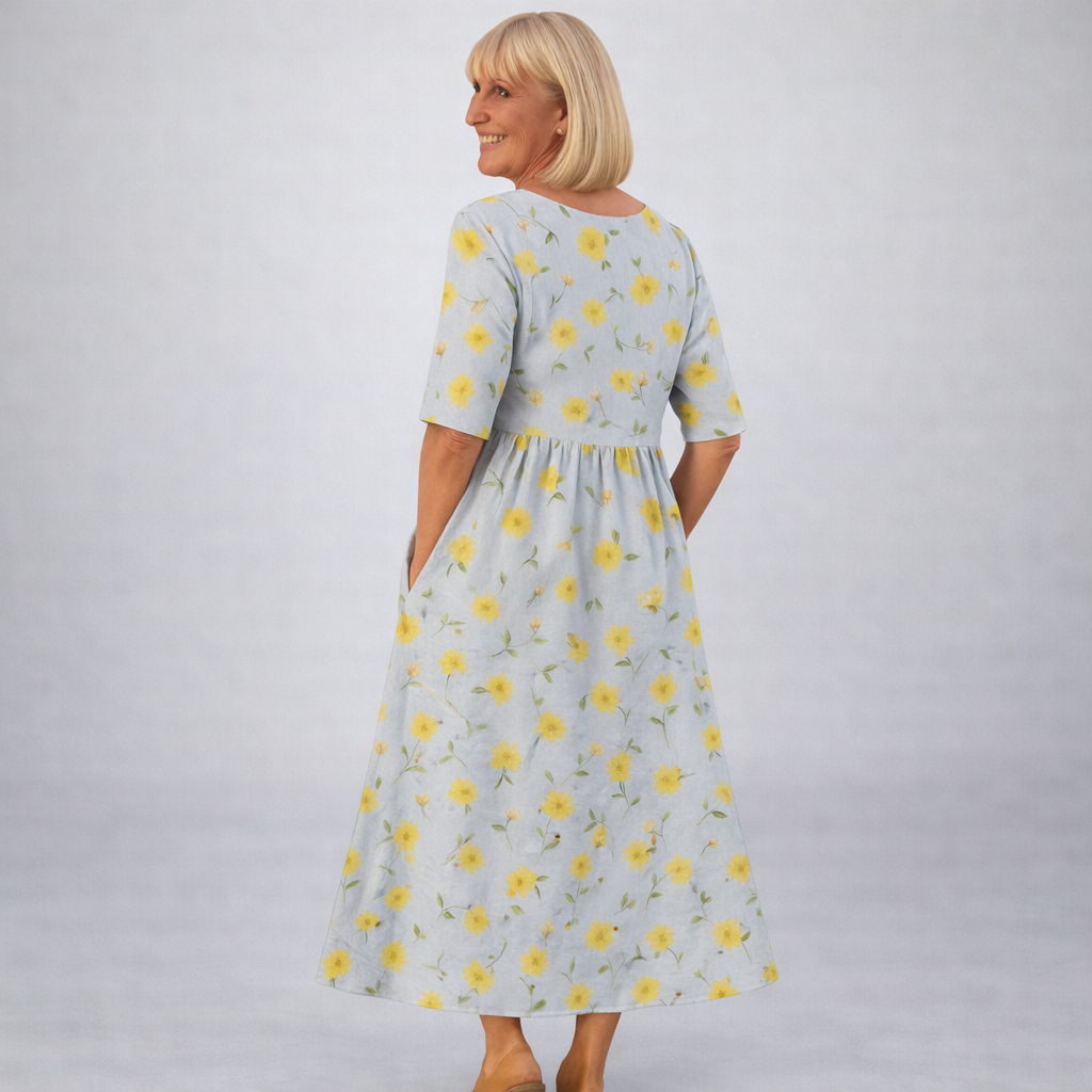 Robe Midi Femme avec Poches Latérales Chic Lucyle