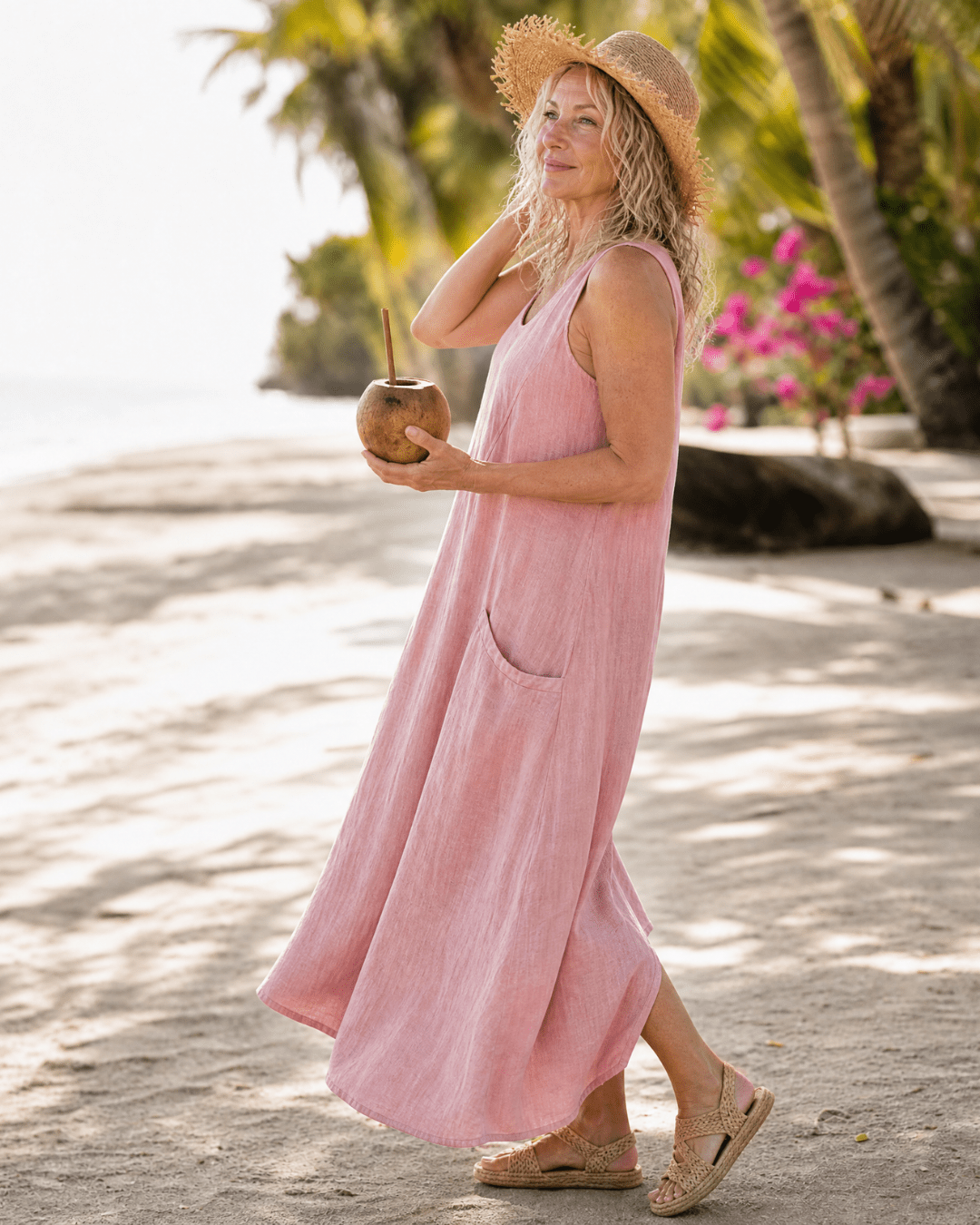 Robe Midi Femme avec Poches Oversize Lucyle