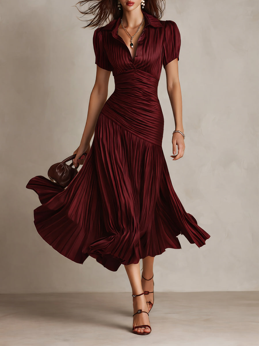 Robe Midi Femme avec Rayures Rétro Lucyle
