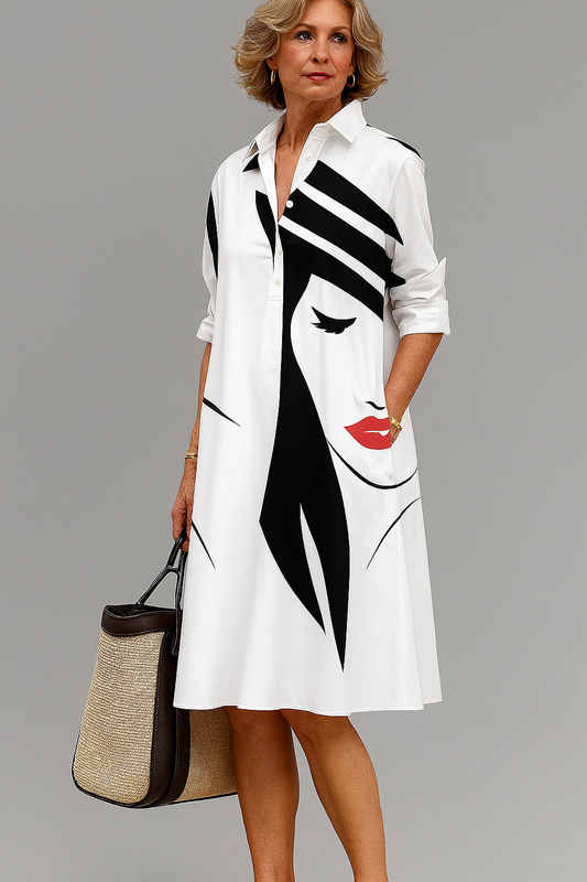Robe Midi Femme avec Silhouette Fluide Lucyle