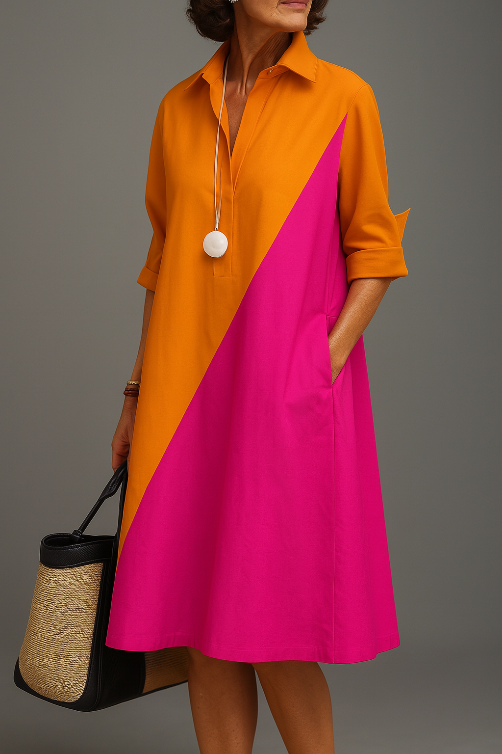Robe Midi Femme avec Silhouette Fluide Lucyle