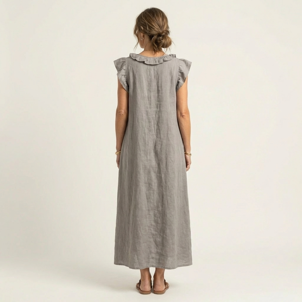 Robe Midi Femme avec Volants Élégants Lucyle