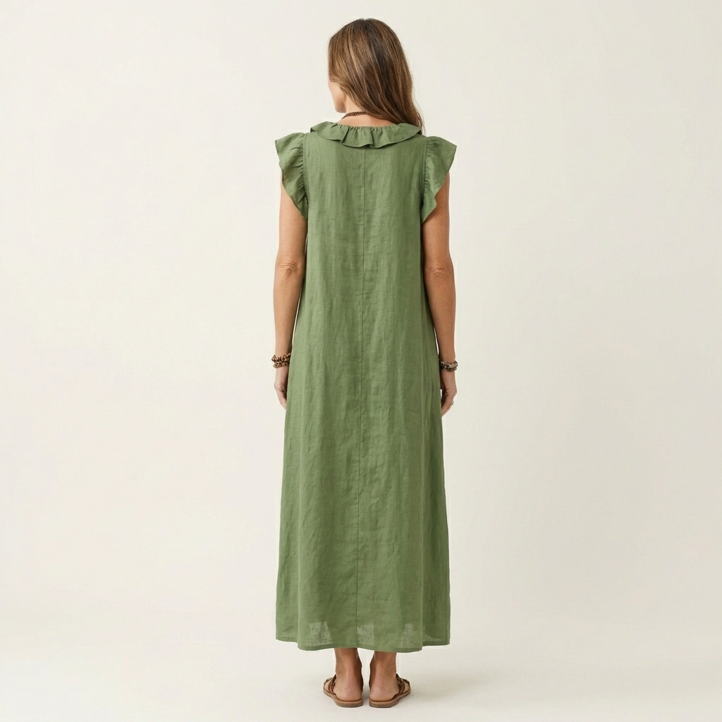 Robe Midi Femme avec Volants Élégants Lucyle