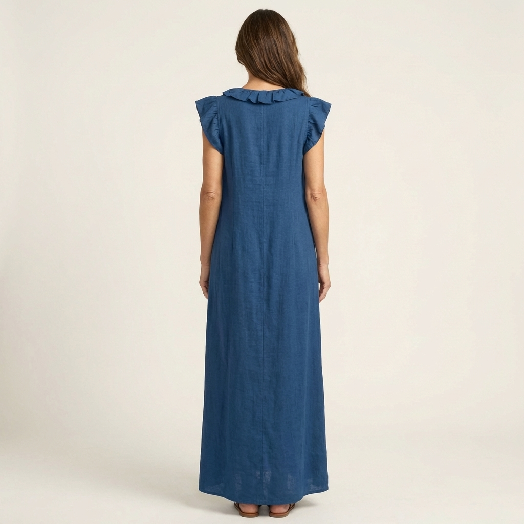 Robe Midi Femme avec Volants Élégants Lucyle