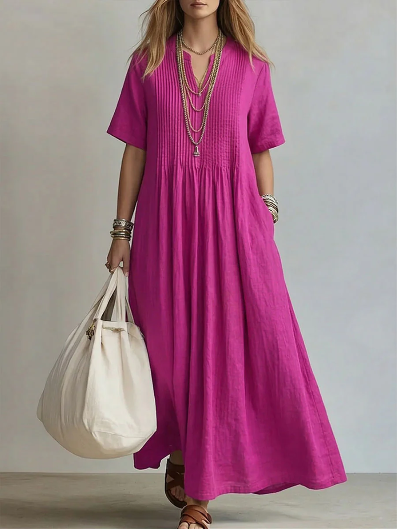 Robe Plissée Femme avec Silhouette Flatteuse Lucyle