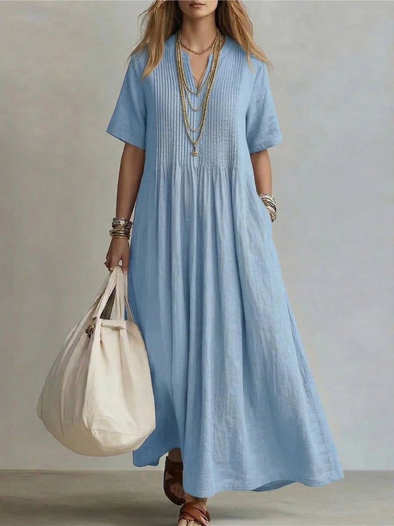 Robe Plissée Femme avec Silhouette Flatteuse Lucyle