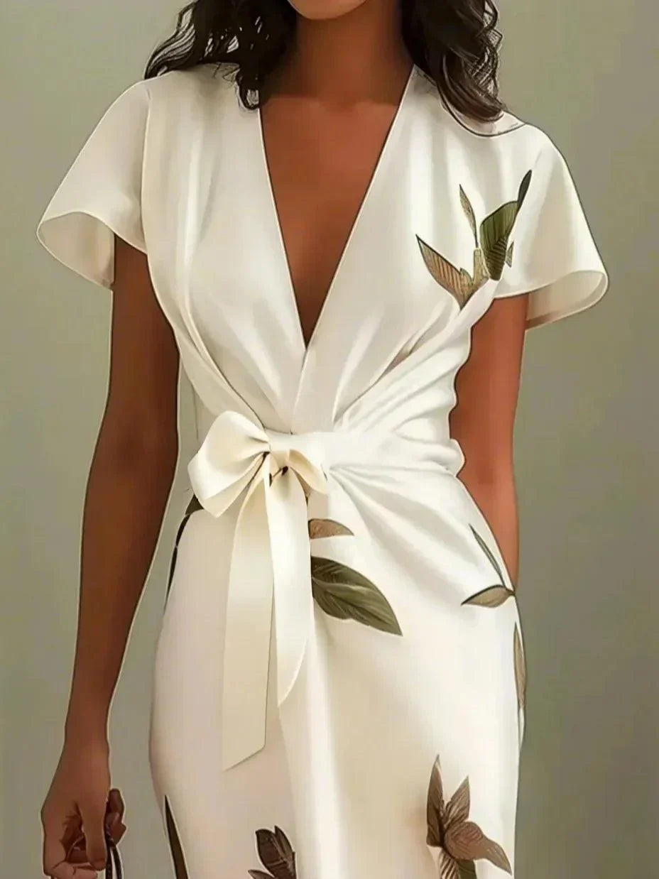 Robe Portefeuille Femme avec Motif Floral Lucyle