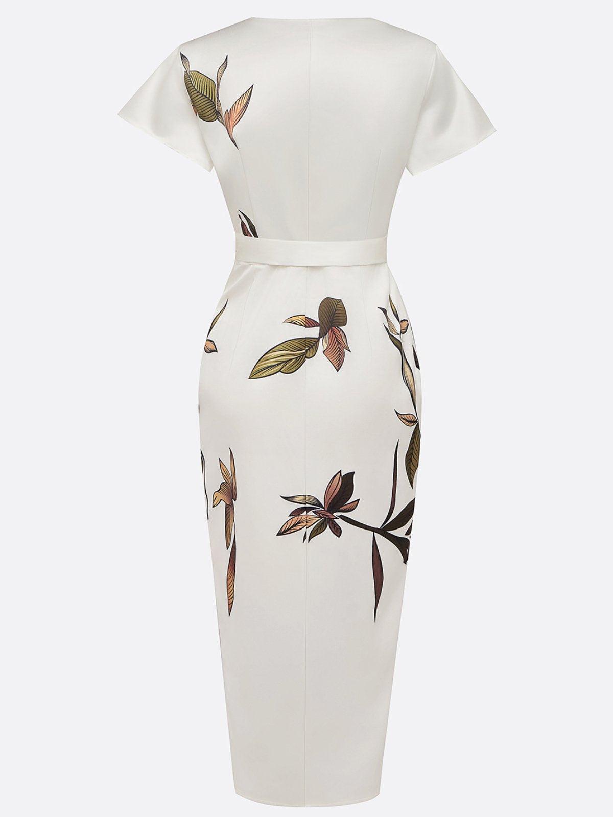 Robe Portefeuille Femme avec Motif Floral Lucyle