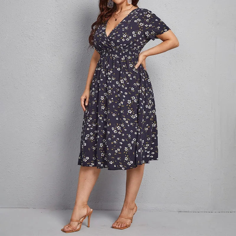 Robe Trapèze Femme avec Imprimé Floral Lucyle