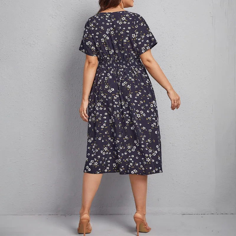 Robe Trapèze Femme avec Imprimé Floral Lucyle