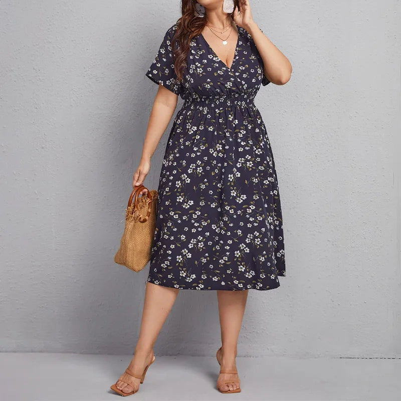 Robe Trapèze Femme avec Imprimé Floral Lucyle