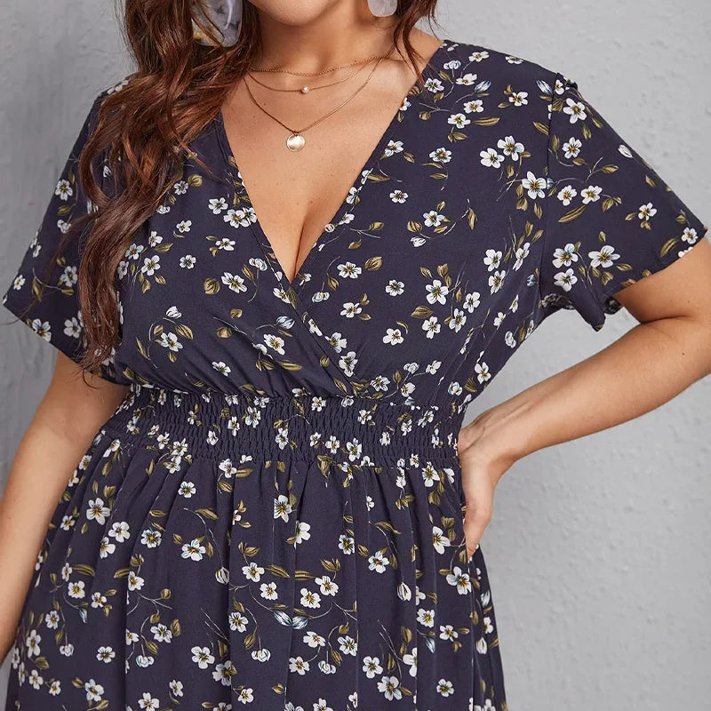 Robe Trapèze Femme avec Imprimé Floral Lucyle