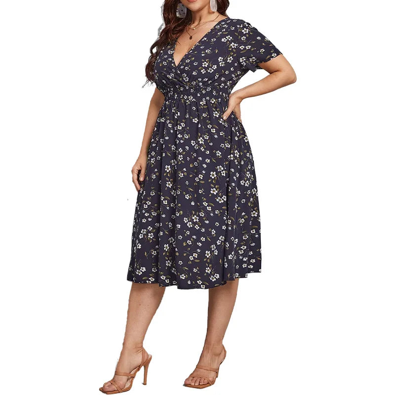 Robe Trapèze Femme avec Imprimé Floral Lucyle