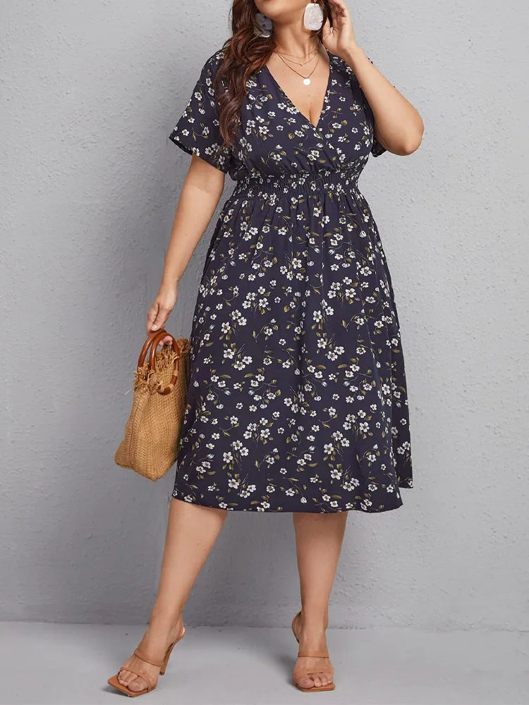 Robe Trapèze Femme avec Imprimé Floral Lucyle