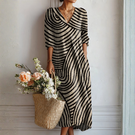 Robe Vintage Femme avec Imprimé Abstrait Lucyle