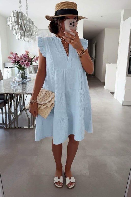 Robe d'Été Femme avec Manches Volantées Lucyle