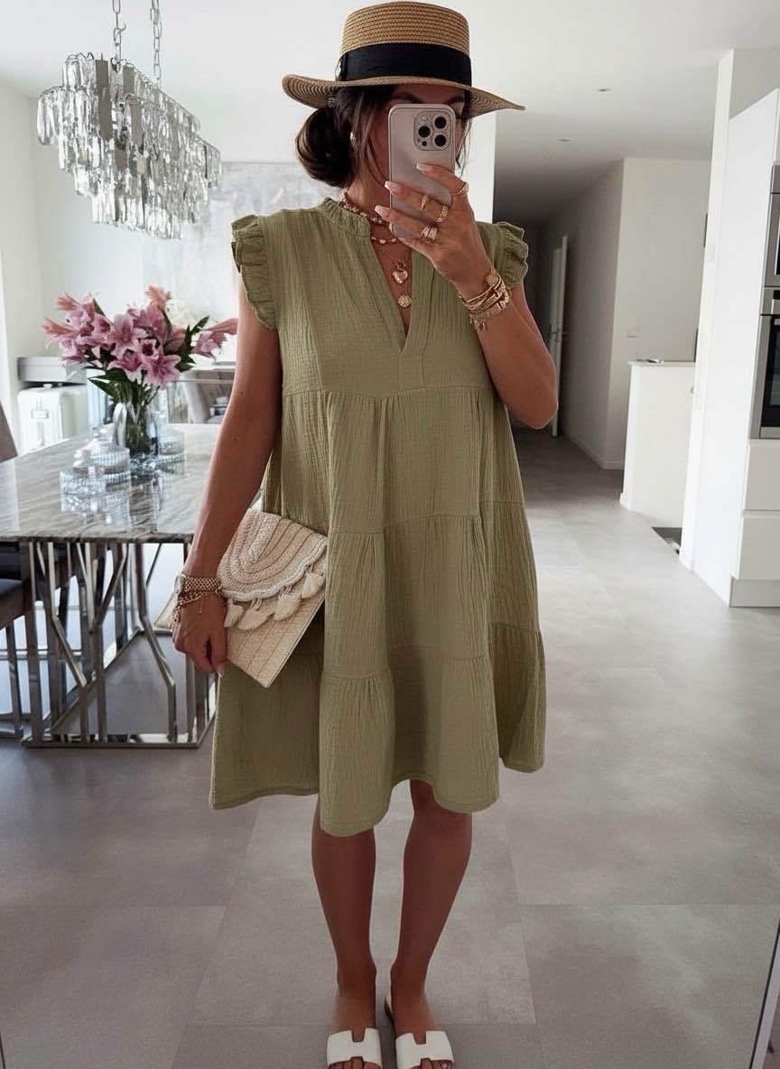 Robe d'Été Femme avec Manches Volantées Lucyle