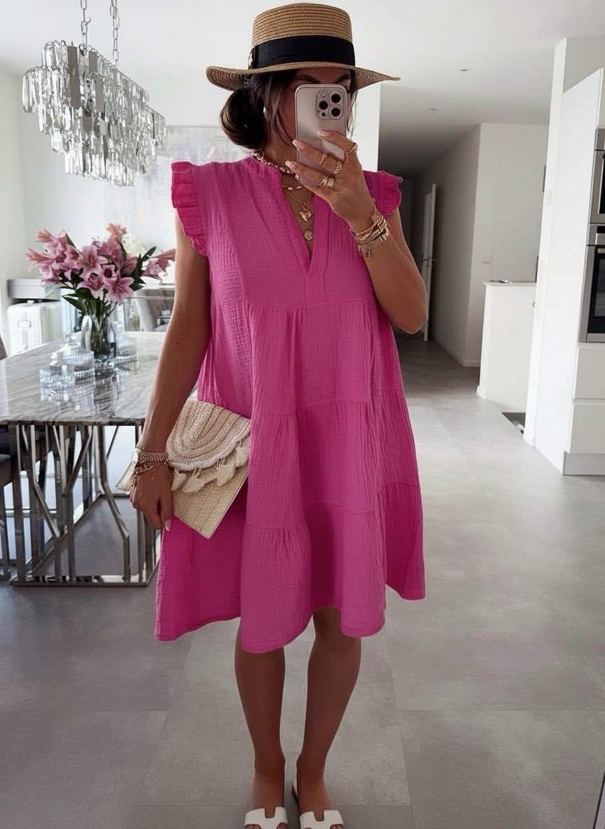 Robe d'Été Femme avec Manches Volantées Lucyle