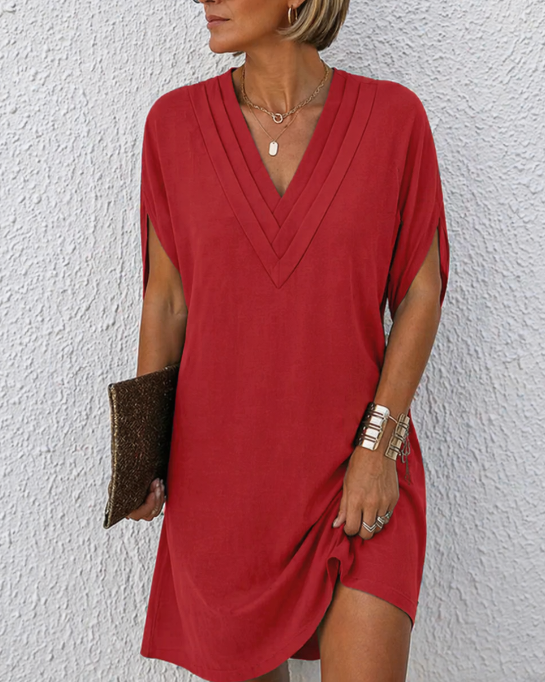 Robe d'été Femme avec Col en V Chic Lucyle