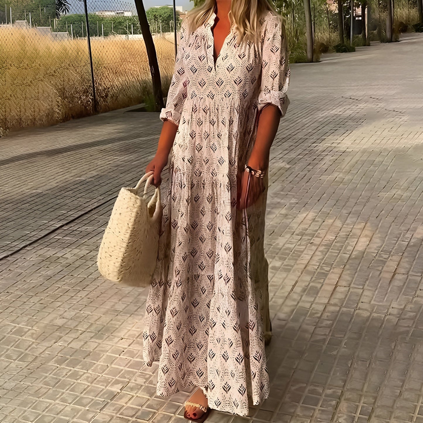 Robe d'été Femme avec Col en V Chic Lucyle