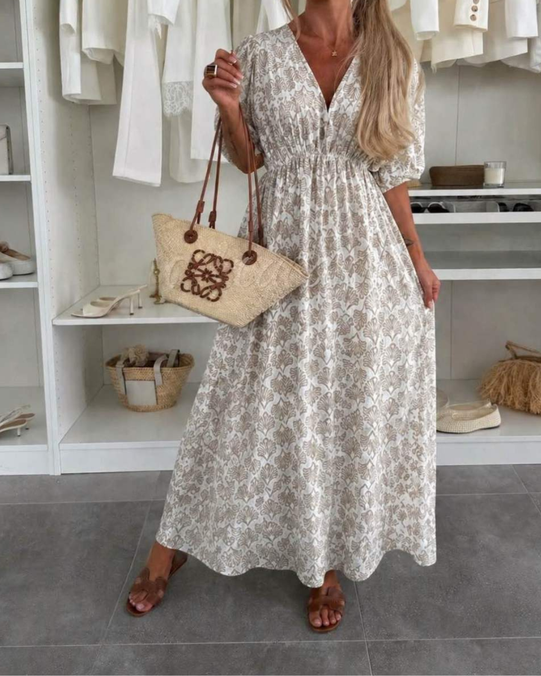 Robe d'été Femme avec Col en V Lucyle
