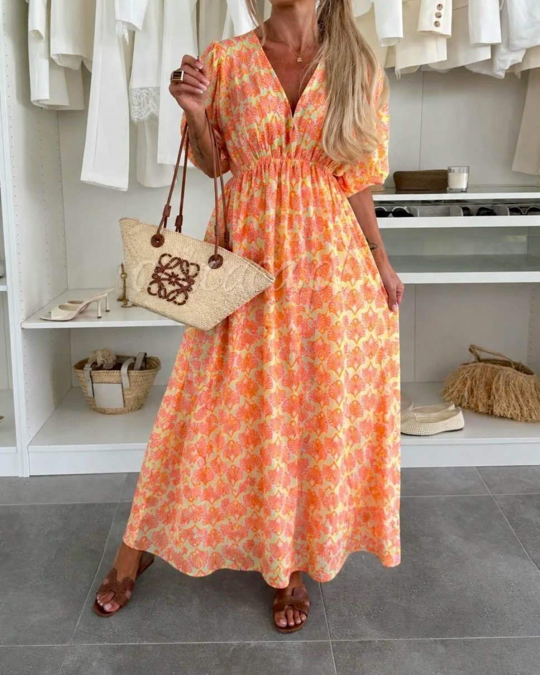 Robe d'été Femme avec Col en V Lucyle