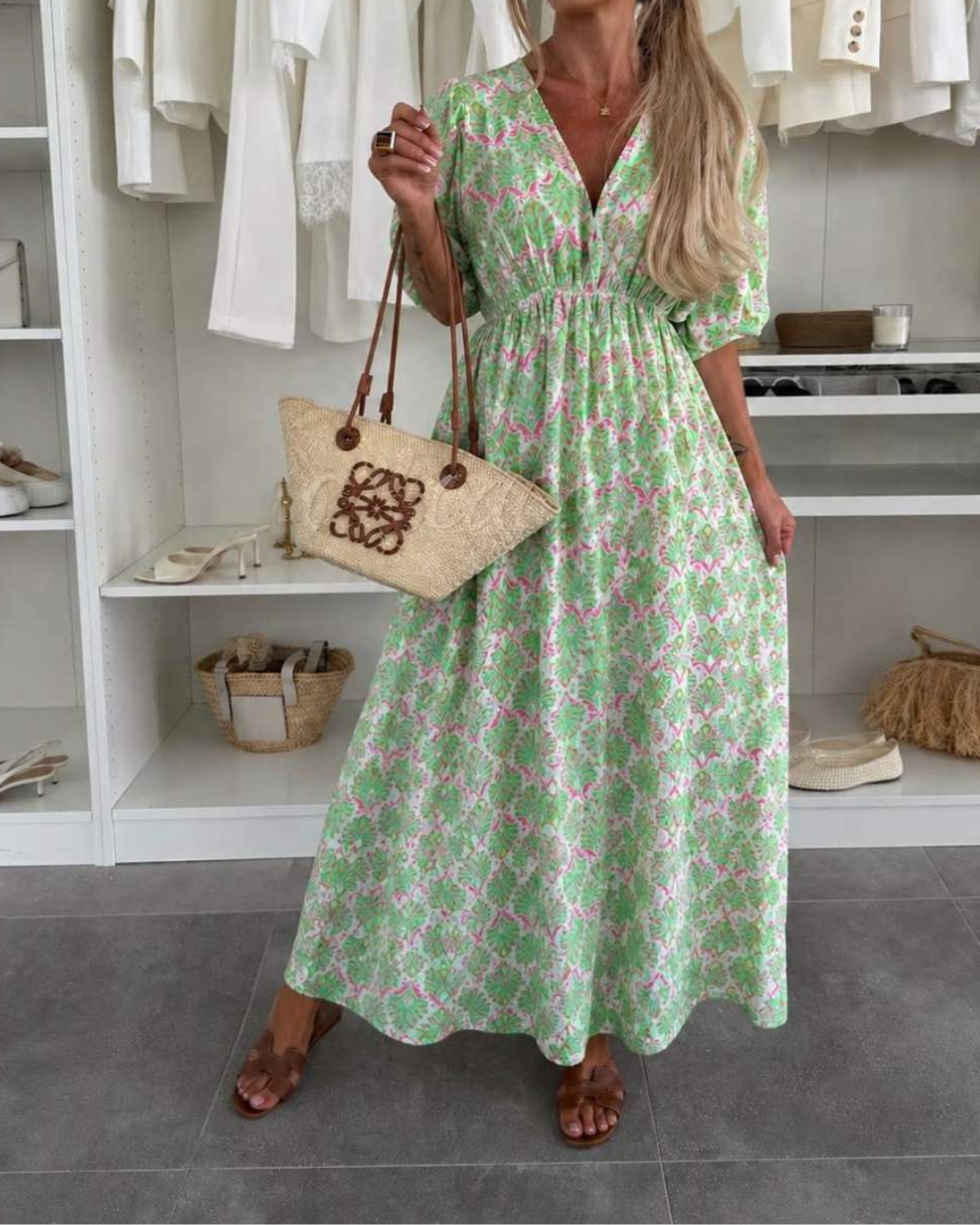 Robe d'été Femme avec Col en V Lucyle