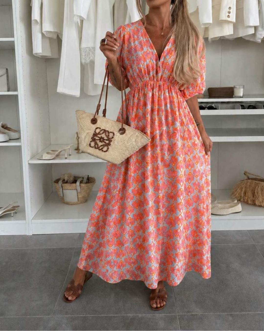 Robe d'été Femme avec Col en V Lucyle