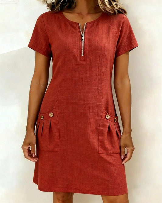 Robe d'été Femme avec Coupe Fluide en Lin Lucyle
