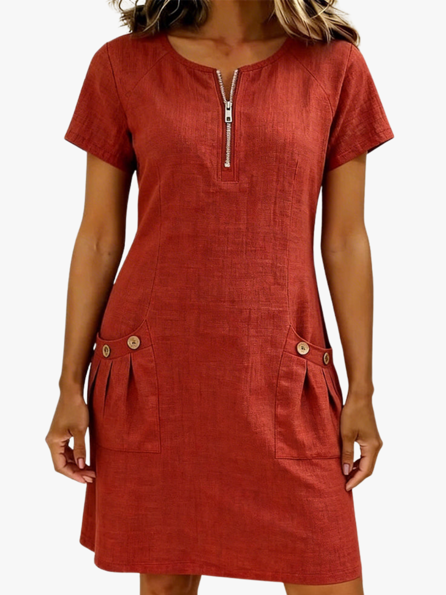 Robe d'été Femme avec Coupe Fluide en Lin Lucyle