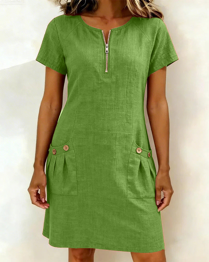 Robe d'été Femme avec Coupe Fluide en Lin Lucyle