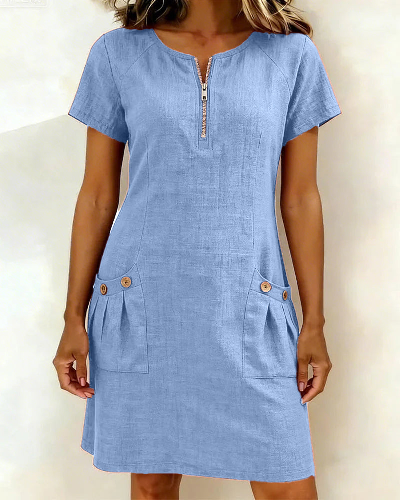Robe d'été Femme avec Coupe Fluide en Lin Lucyle