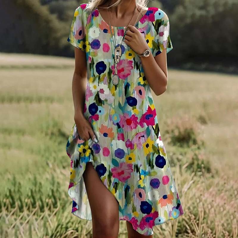 Robe d'été Femme avec Imprimé Fleuri Lucyle