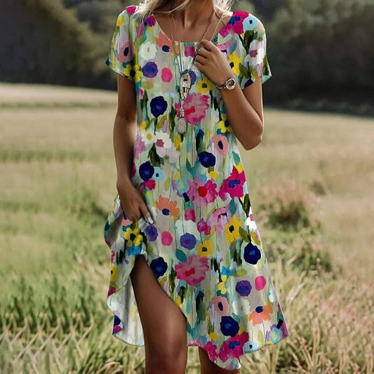 Robe d'été Femme avec Imprimé Fleuri Lucyle